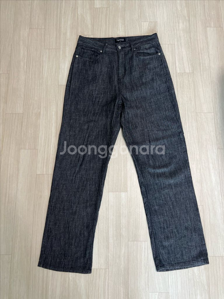 토피 SL01 섬머 데님 와이드 팬츠 (BLACK) M--1
