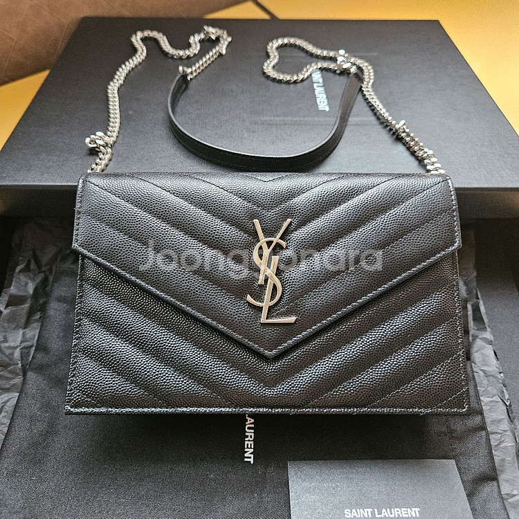 생로랑 엔벨로프 WOC 체인 크로스백--0