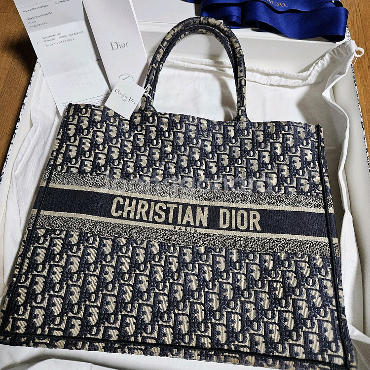 디올 오블리크 북토트백 라지--2