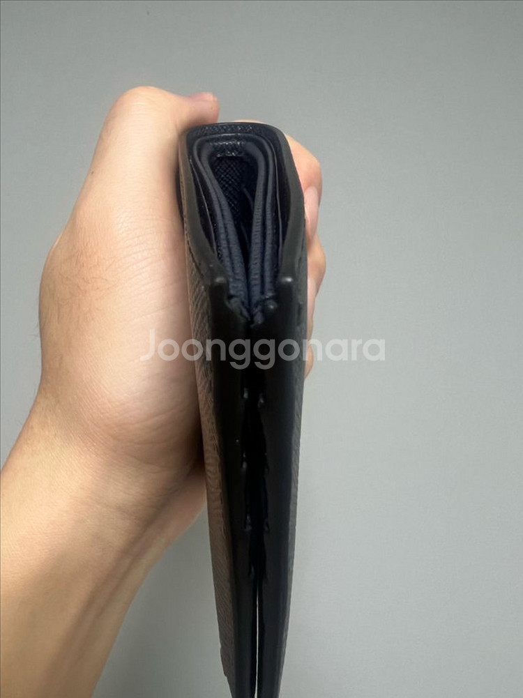 [새상품급,풀구성,정품] 프라다 사피아노 반지갑 블랙--6