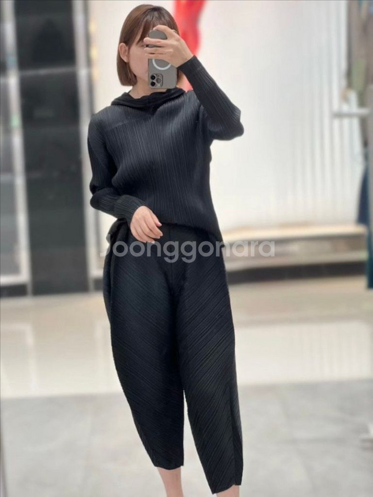 플리츠플리즈 후드탑--2