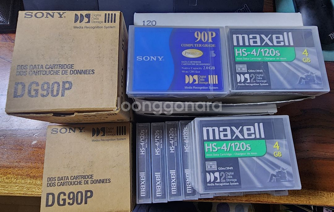 SONY, maxell DAT(DDS) 공테이프 미개봉--0