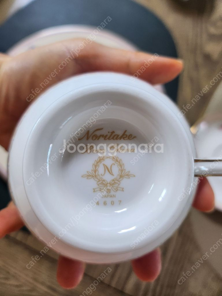 (일본산)노리다케 로즈파티오 커피잔세트 대접시 판매해요--4