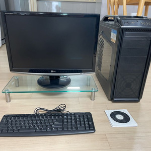 윈도우10 컴퓨터, 모니터, 키보드, 파워 600W