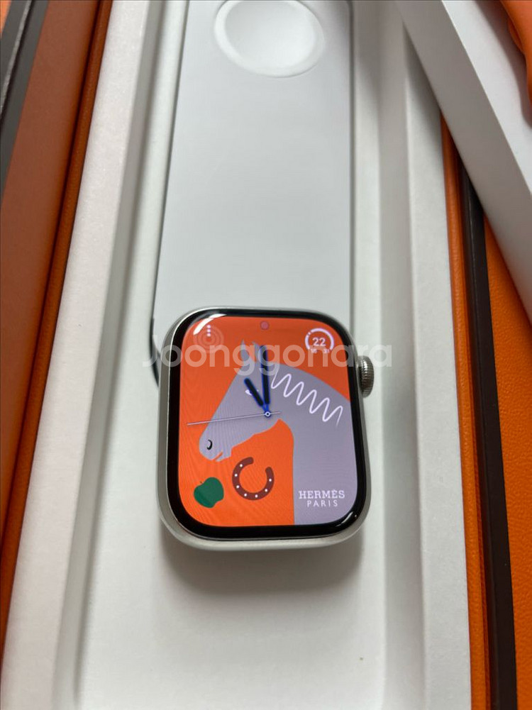 애플워치8에르메스 41mm 실버 SS급--1