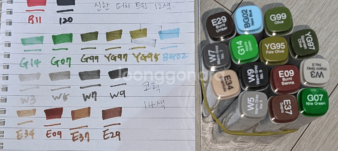 코픽 트윈 마카 14색 (건축용)--0