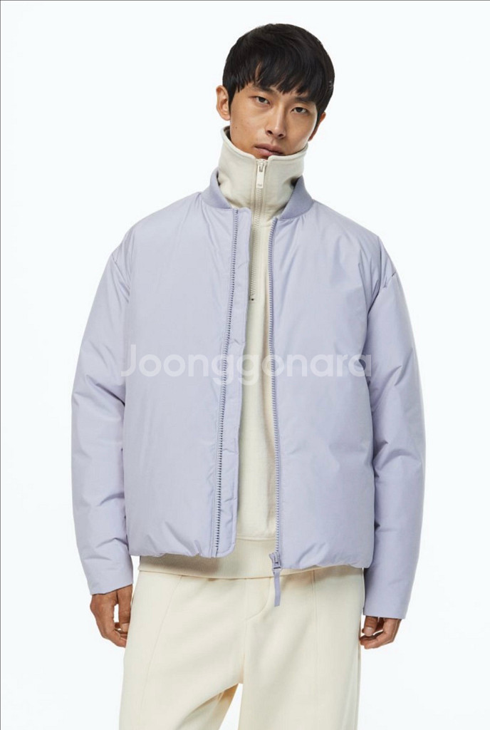 H&M 유니크 컬러 덕다운 패딩--0