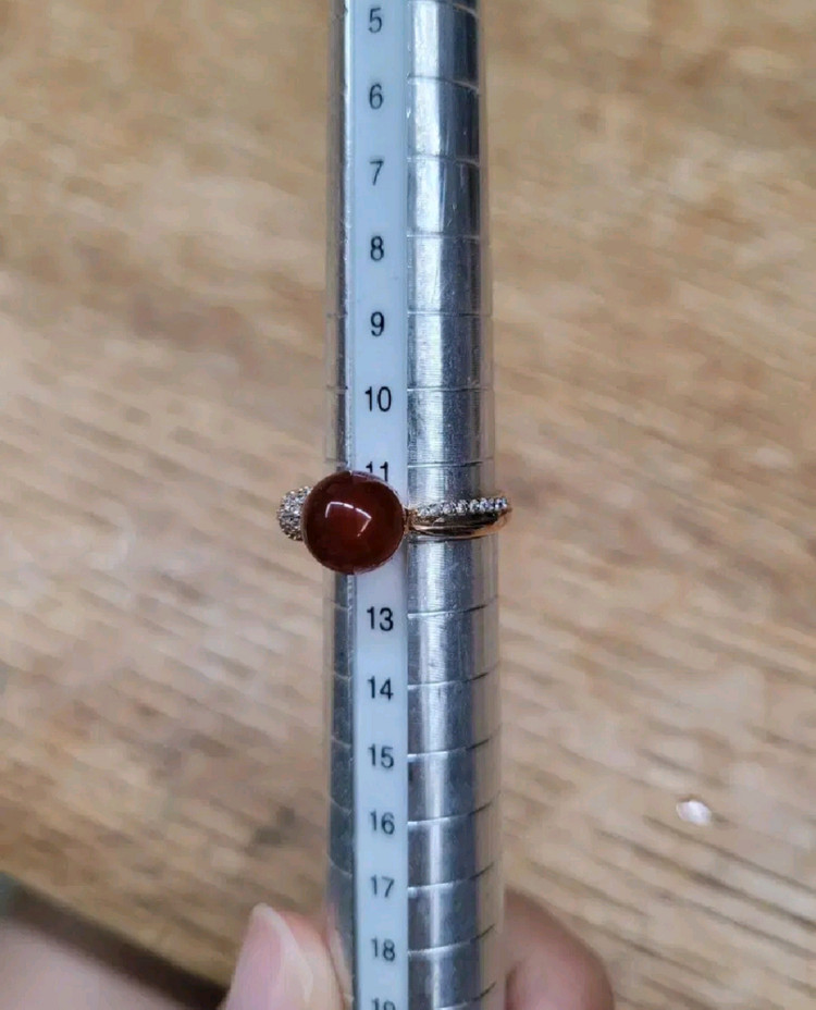 14k 핑크골드 자만옥 반지 12호--4