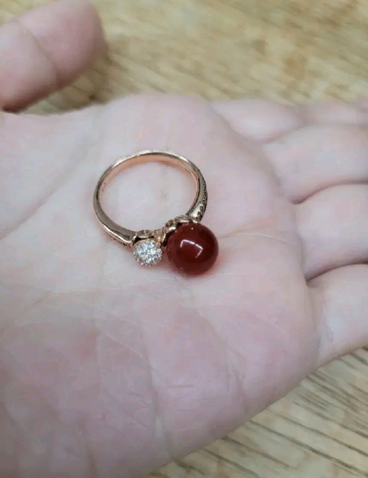 14k 핑크골드 자만옥 반지 12호--2