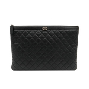 샤넬 블랙 캐비어 보이 샤넬 엔틱 은장 라지 클러치