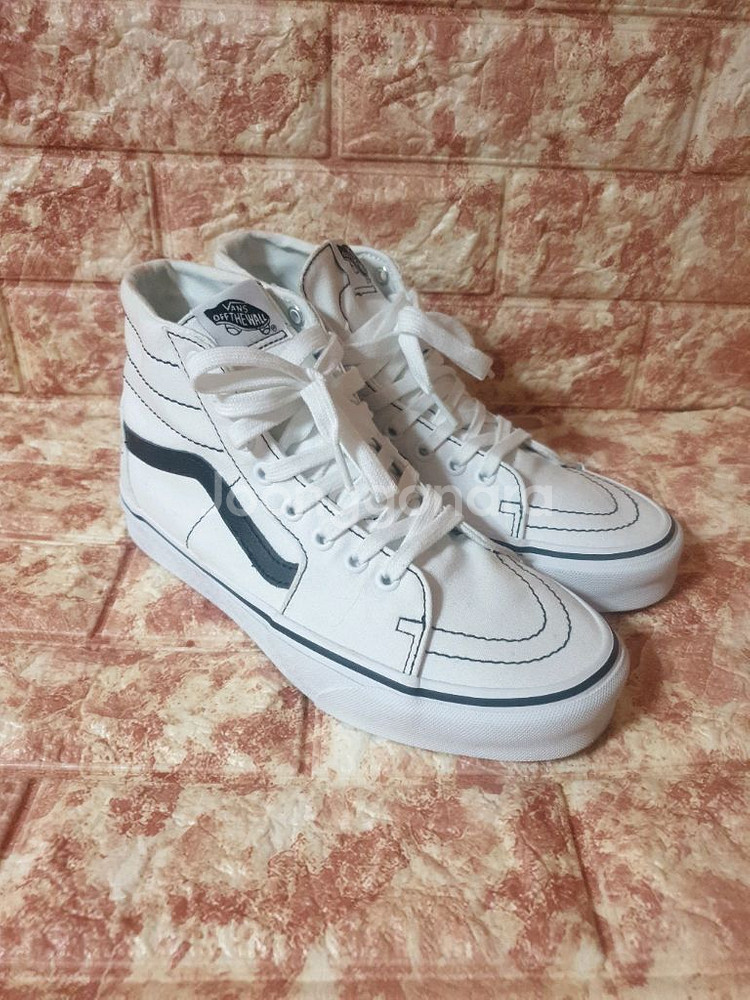 (260) VANS 반스 남자 스니커즈 하이탑 화이트--3