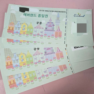 에버랜드 종일권(기간 만료,폐기)