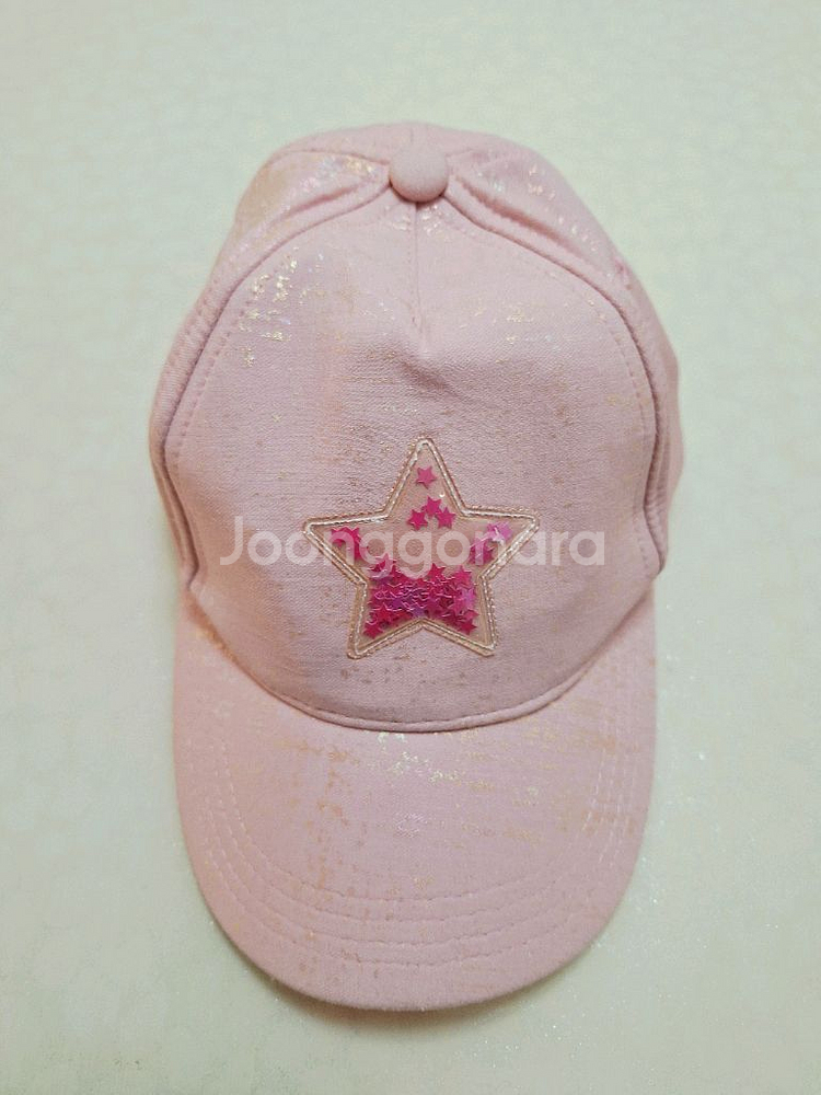 딸기우유빛 핑크 별 볼캡 54cm--0
