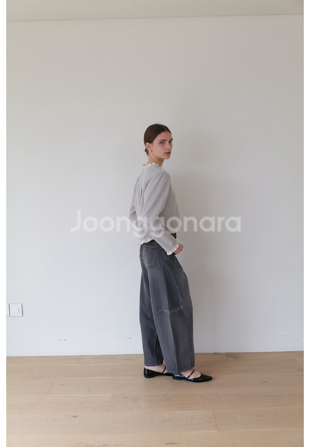 [블루워시] 세컨어반힙 데님(그레이블랙)--3