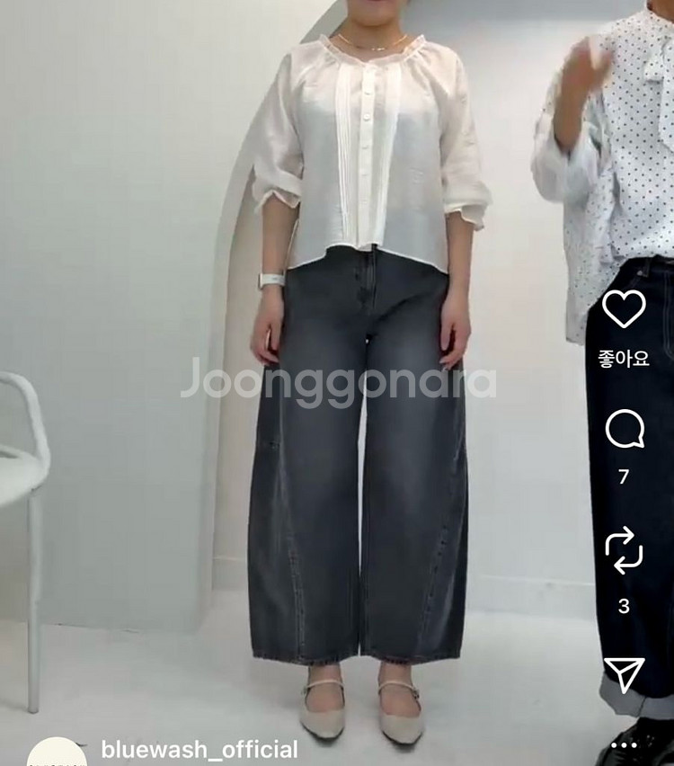 [블루워시] 세컨어반힙 데님(그레이블랙)--8