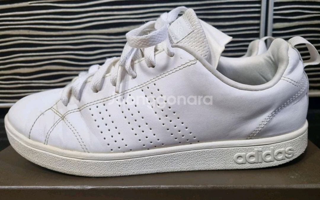 아디다스 네오 어드벤티지 클린 레더 화이트 스니커즈--3