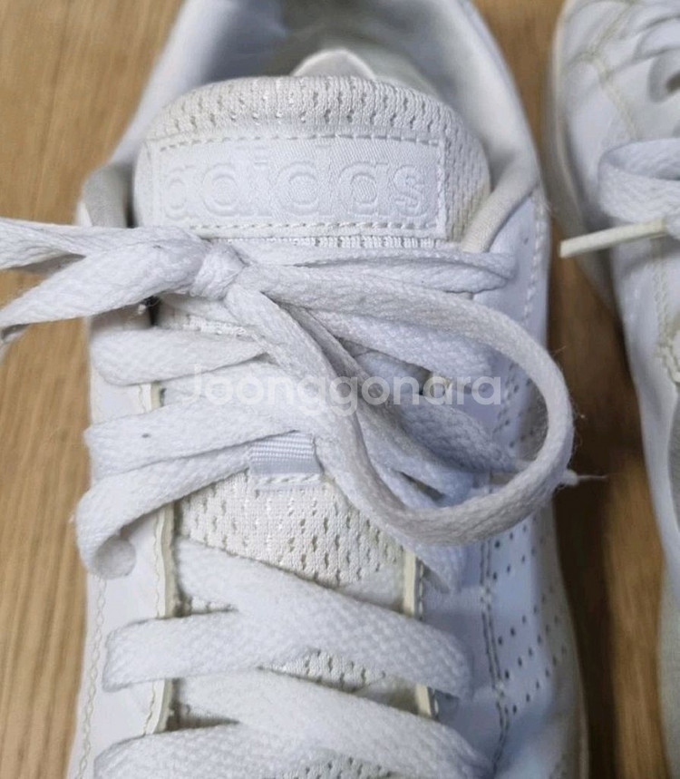 아디다스 네오 어드벤티지 클린 레더 화이트 스니커즈--4