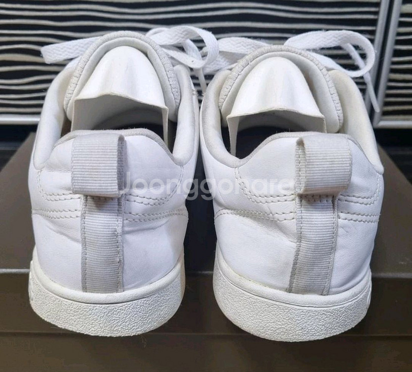 아디다스 네오 어드벤티지 클린 레더 화이트 스니커즈--5