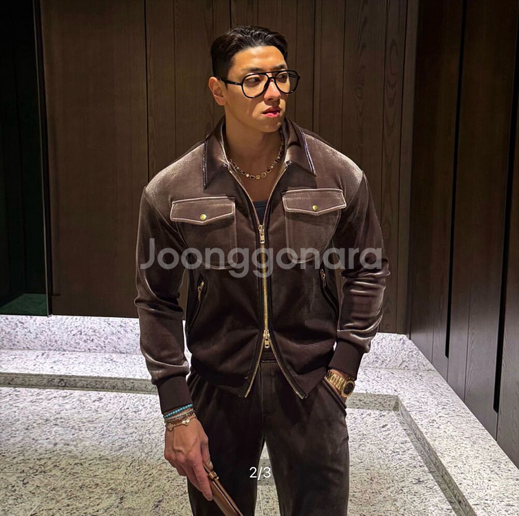 라피나토 벨벳 자켓 (퍼플 브라운) 52--0