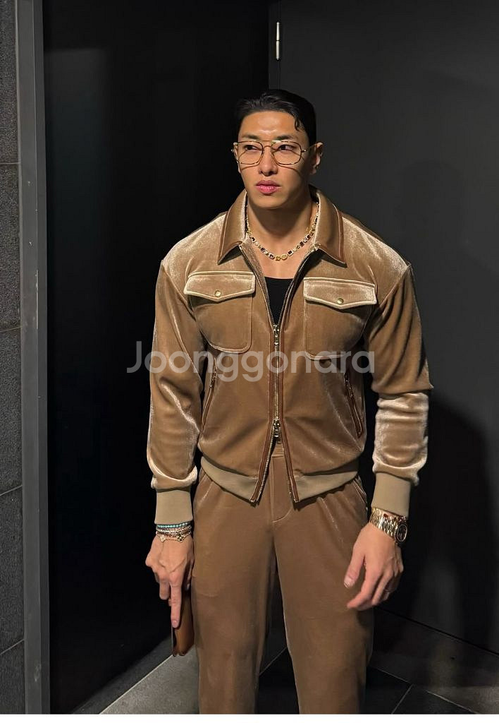 라피나토 벨벳 자켓 (골드브라운) 52--0