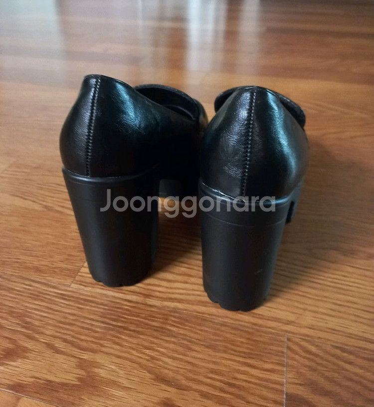 플랫폼 힐 로퍼 통굽 구두 (새상품)--3