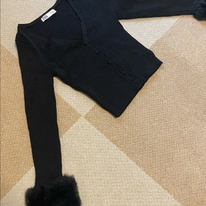 ZARA 여성 펄 유니크 가디건 (S)