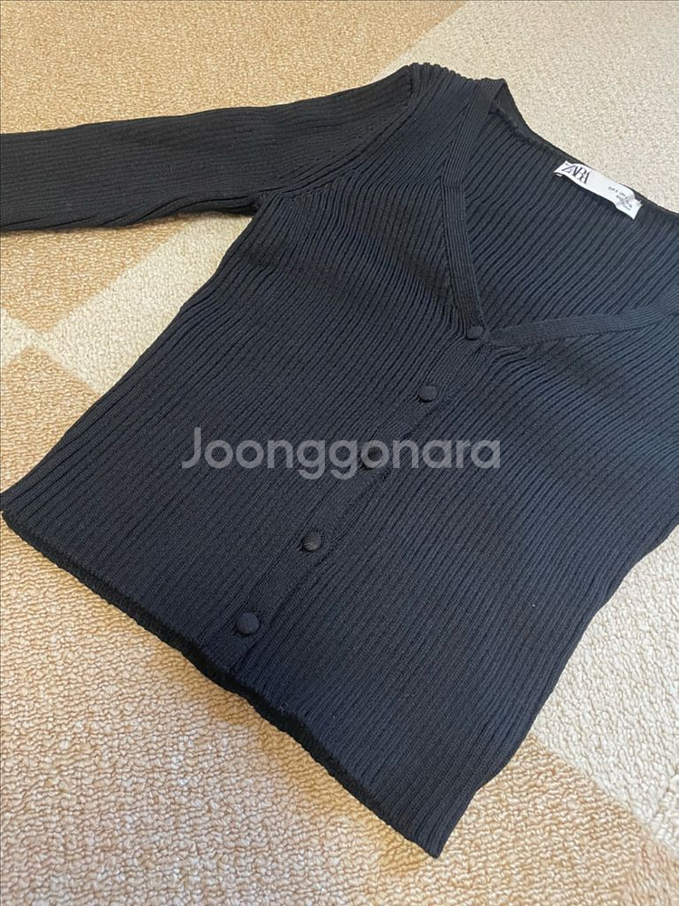 ZARA 여성 펄 유니크 가디건 (S)--4