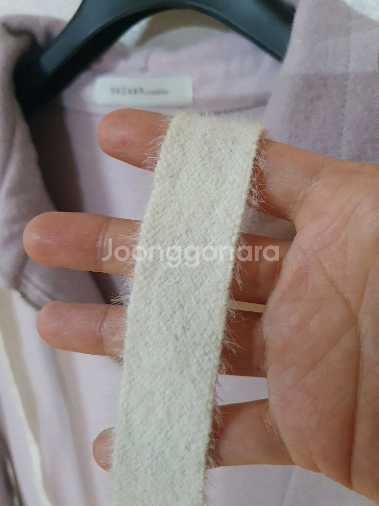 제평 바자르 울 후드 집업 플레어 원피스--2