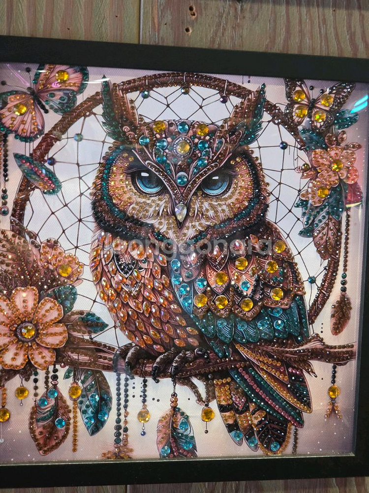 다이아몬드부엉이액자--5