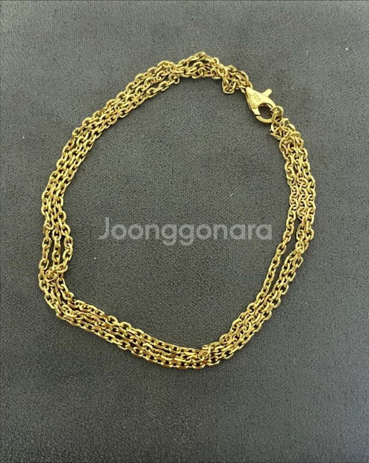 18k 세줄 팔찌 6.2g--0