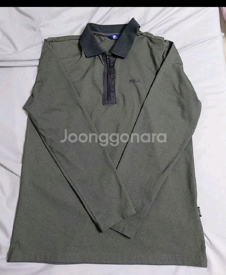 남성 필라 휠라 긴팔 기모느낌티셔츠 95 진회색--0