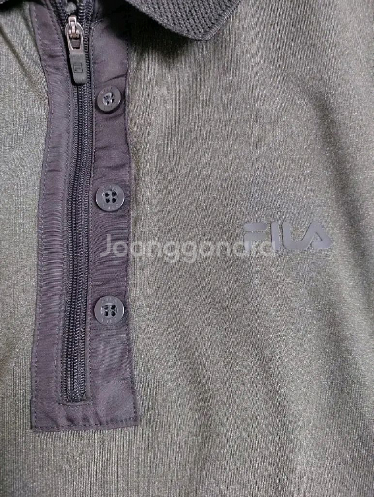 남성 필라 휠라 긴팔 기모느낌티셔츠 95 진회색--2