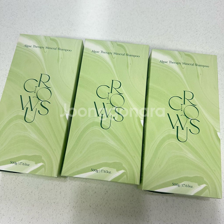 그로우어스 알게 테라피 미네랄 샴푸 500g x 3통--0
