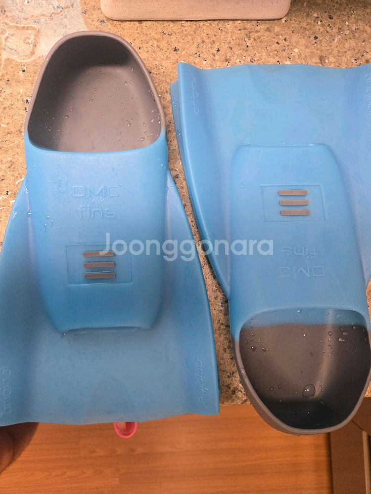 DMC 히이드로 숏핀오리발 아이스블루--0
