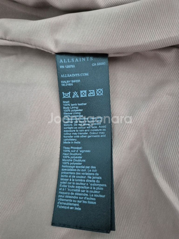올세인츠 dalby 달비 양가죽 자켓 uk6 eu34--6