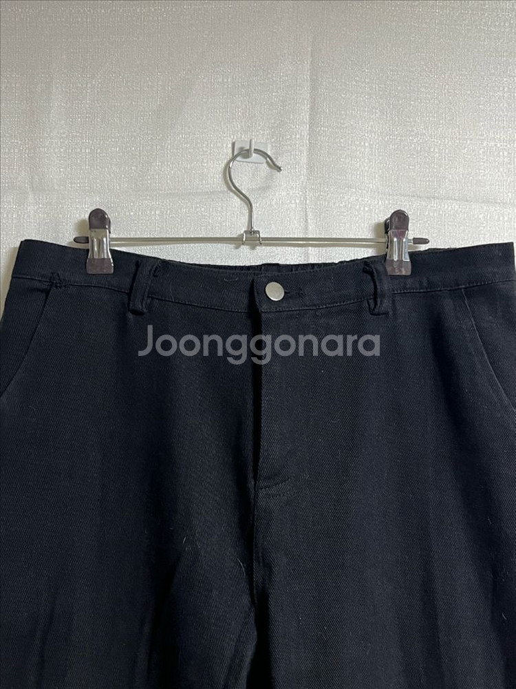블랙 와이드 카고팬츠 32--2