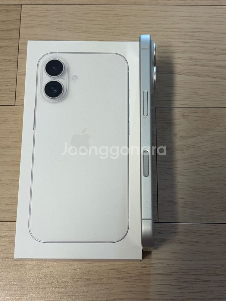 애플 아이폰16 256GB 화이트 배터리100% 풀박--2