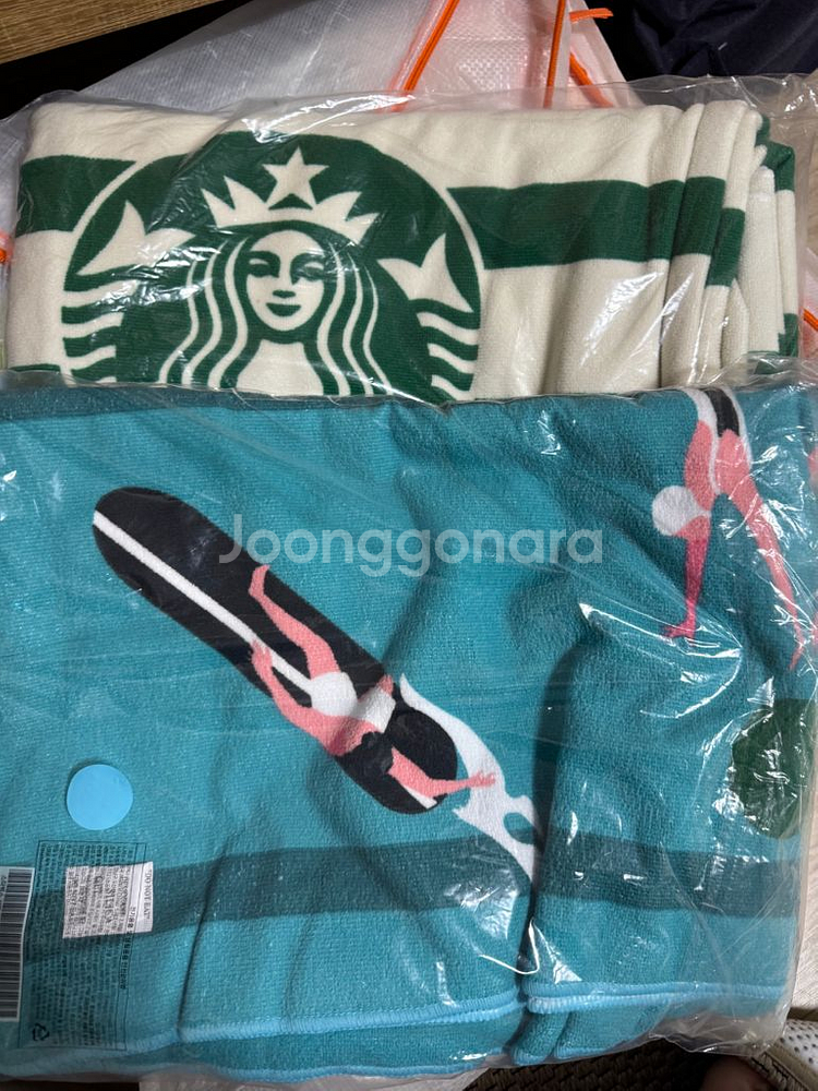 스타벅스 비치타월 비치기방 세트--0