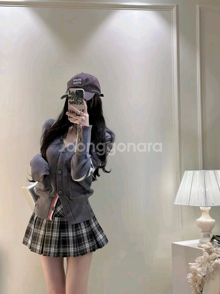톰톰 가디건 스커트 투피스 세트 수입의류--2