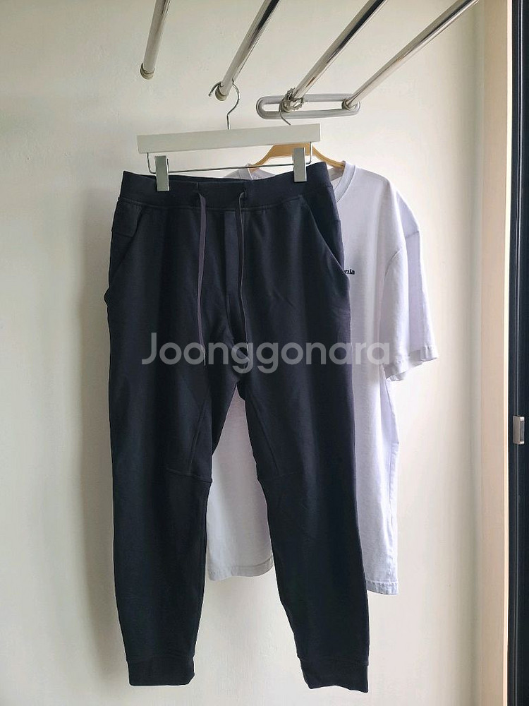 남성 룰루레몬 조거팬츠 블랙 트레이닝복 바지 M--0