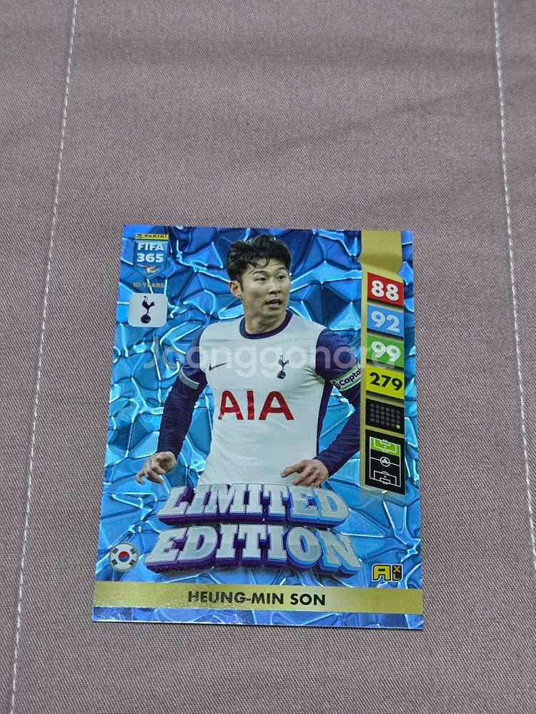 파니니 축구카드 한정판 손흥민 토트넘 카드--0