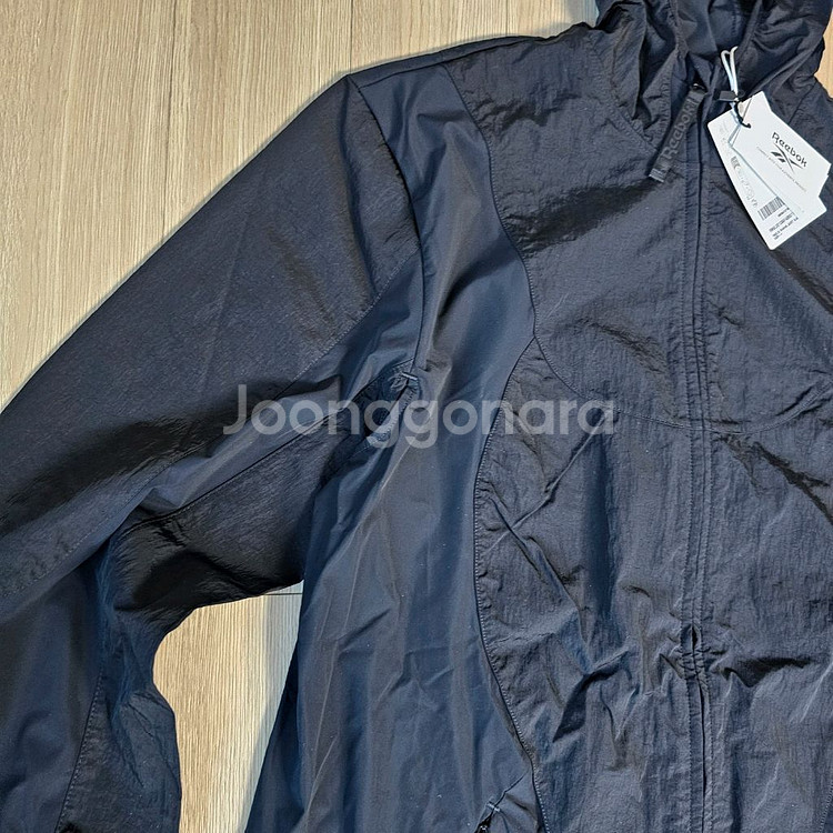 리복 바람막이 패널 후드 러닝 자켓 US XS 체감M--3