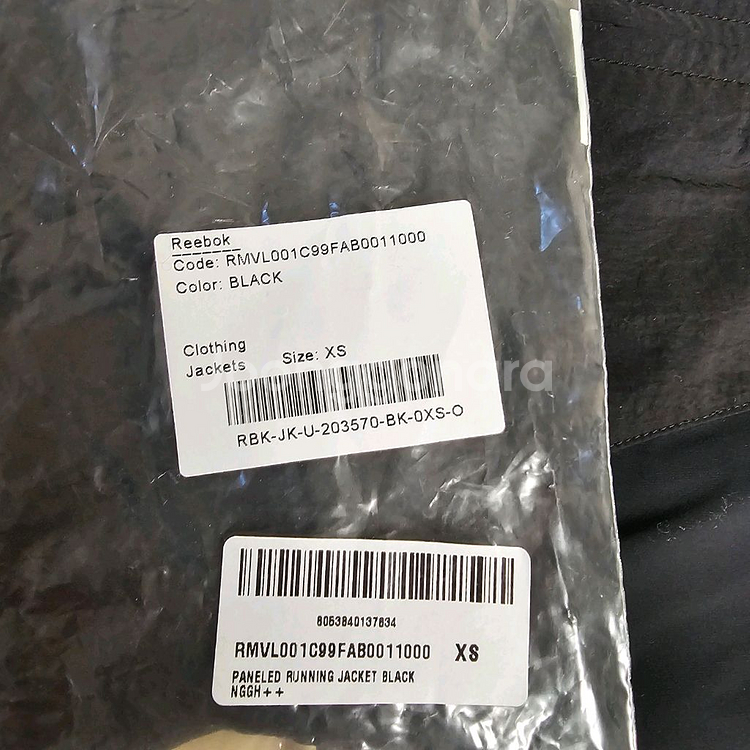 리복 바람막이 패널 후드 러닝 자켓 US XS 체감M--5