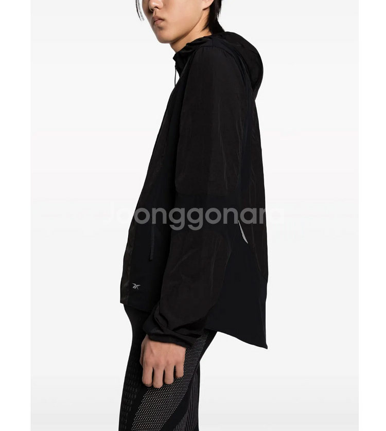 리복 바람막이 패널 후드 러닝 자켓 US XS 체감M--8