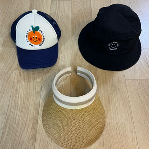타오 캡, 버킷햇, 썬캡 여름 모자 3종 (일괄판매)