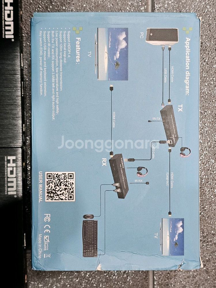 4K HDMI KVM Extender 익스텐더 랜케이블--1