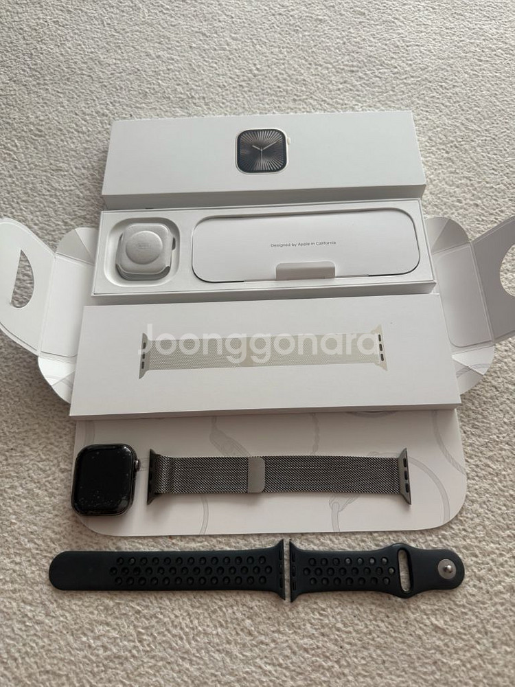 애플워치10 42mm GPS + 셀룰러, 네츄럴 티타늄--0