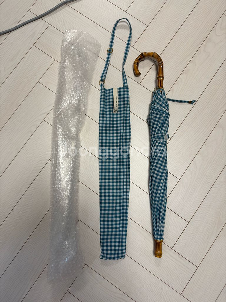 (새상품) 소노베 상점 깅엄체크 장양산 (라무네)--0