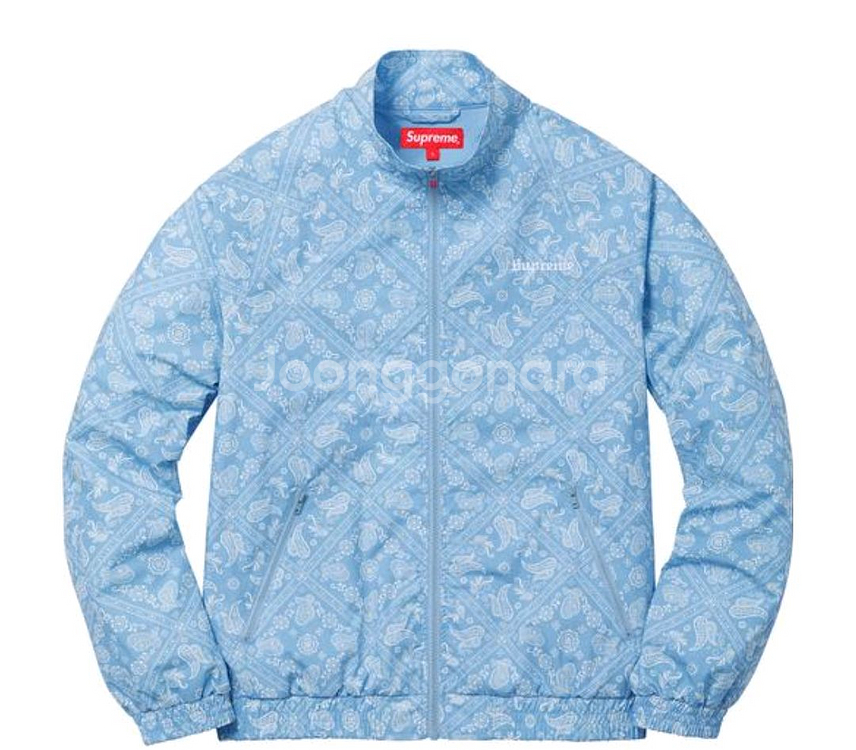 [XL] 슈프림 18SS 반다나 트랙 자켓 라이트 블루--0