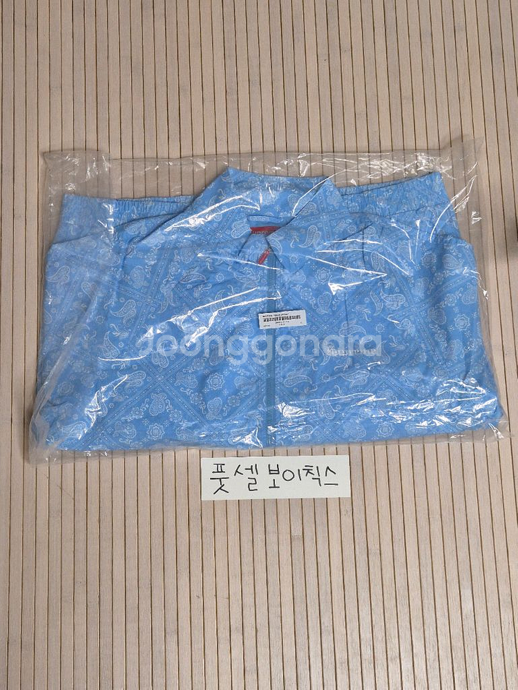 [XL] 슈프림 18SS 반다나 트랙 자켓 라이트 블루--6